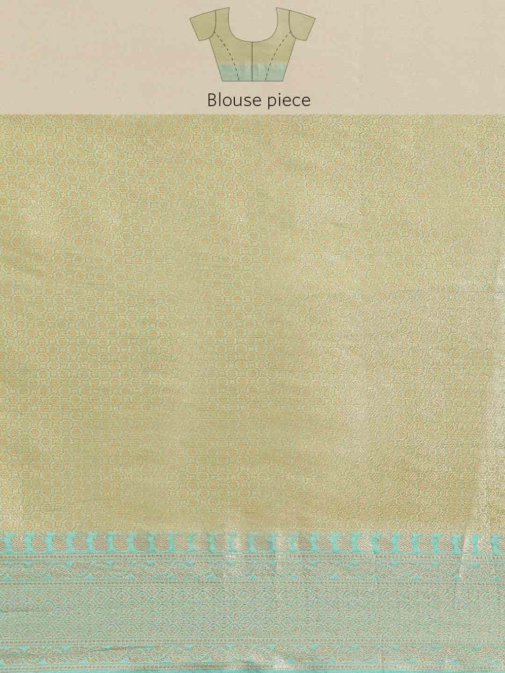 Hiral Fashion Beige Kanjeevaram Art Silk Floral Woven Design Saree | Grocsy