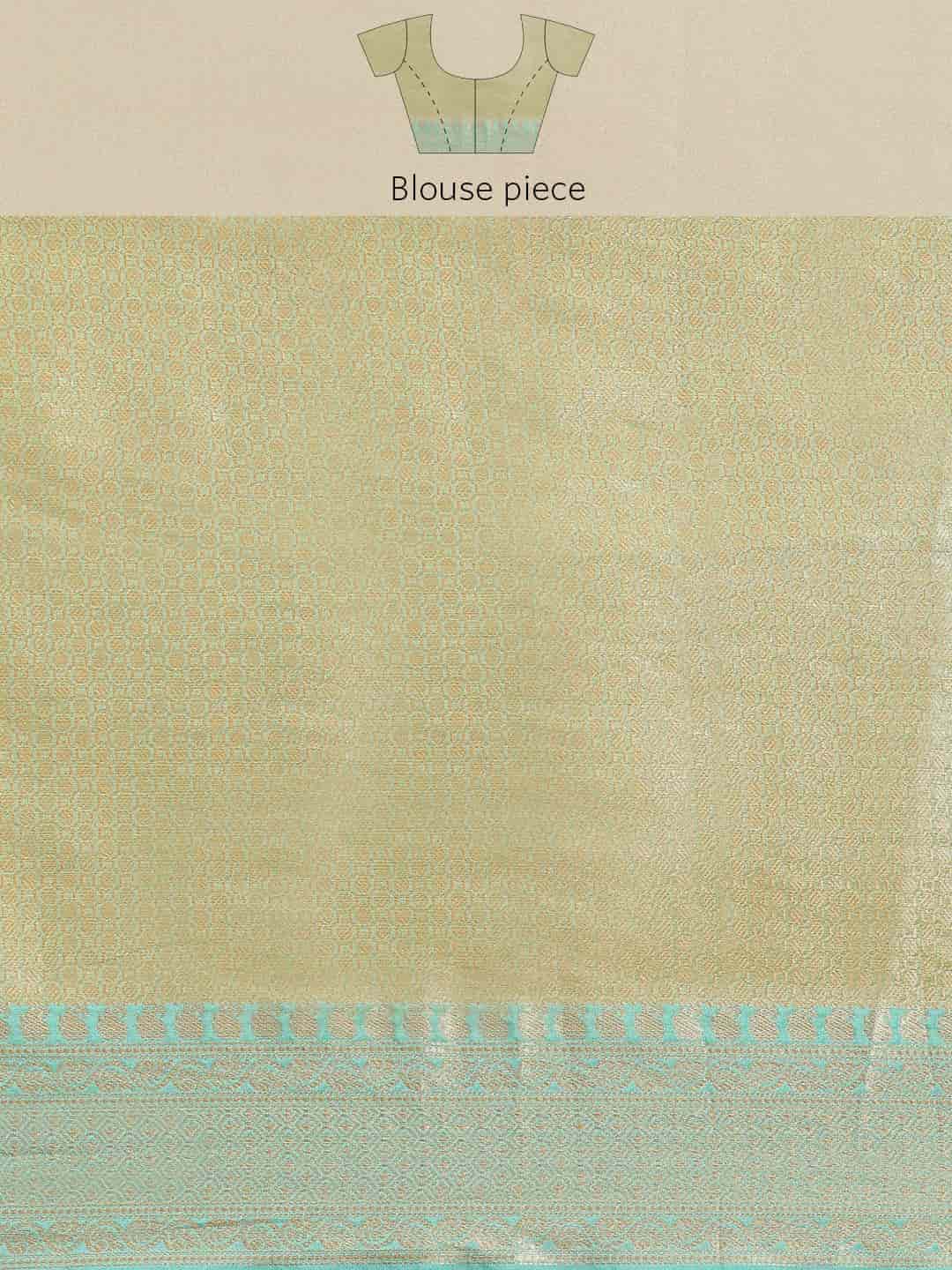 Hiral Fashion Beige Kanjeevaram Art Silk Floral Woven Design Saree | Grocsy