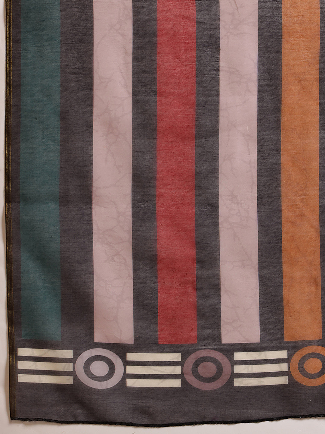 Hiral Fashion Black Cotton Silk Abstract Digital Printed Saree | Grocsy