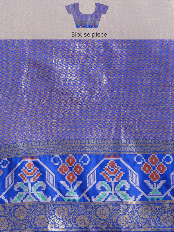 Pink Banarasi Silk Woven Zari Design Checked Saree with Unstitched Blouse - Hiral Fashion | Grocsy