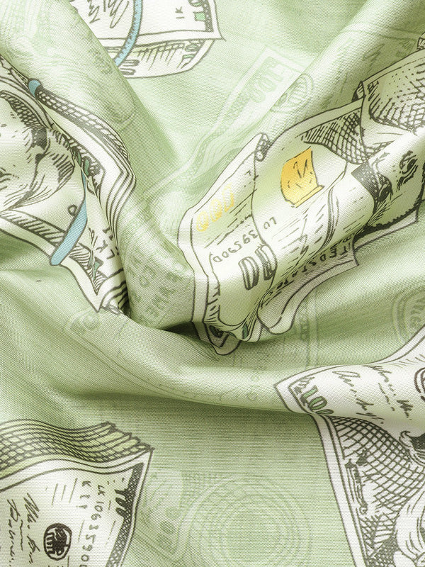 Green Art Silk Printed Embellished Saree with Unstitched Blouse - Hiral Fashion | Grocsy