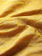 Yellow Silk Blend Woven Zari Design Abstract Saree with Unstitched Blouse - Hiral Fashion | Grocsy