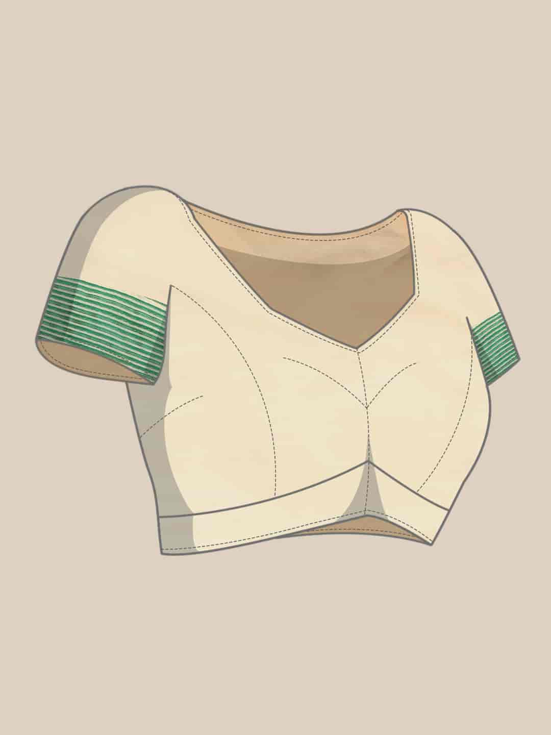 Green Pure Cotton Woven Zari Design Floral Saree with Unstitched Blouse - Hiral Fashion | Grocsy