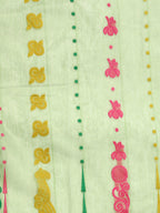 Green Pure Cotton Woven Zari Design Floral Saree with Unstitched Blouse - Hiral Fashion | Grocsy
