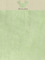 Green Pure Cotton Woven Zari Design Floral Saree with Unstitched Blouse - Hiral Fashion | Grocsy
