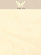 Beige Pure Cotton Woven Zari Design Paisley Saree with Unstitched Blouse - Hiral Fashion | Grocsy