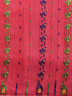 Red Pure Cotton Woven Zari Design Paisley Saree with Unstitched Blouse - Hiral Fashion | Grocsy