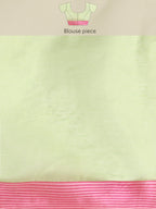 Green Pure Cotton Woven Zari Design Floral Saree with Unstitched Blouse - Hiral Fashion | Grocsy