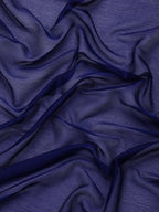 Navy Blue Pure Viscose Chinon Zari Woven Solid Saree with Unstitched Blouse - Hiral Fashion | Grocsy