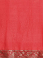 Red Pure Viscose Chinon Zari Woven Solid Saree with Unstitched Blouse - Hiral Fashion | Grocsy
