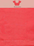 Off White Pure Cotton Woven Zari Design Floral Saree with Unstitched Blouse - Hiral Fashion | Grocsy