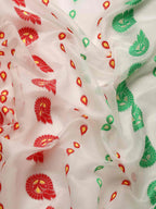 Off White Pure Cotton Woven Zari Design Floral Saree with Unstitched Blouse - Hiral Fashion | Grocsy