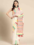 Off White Pure Cotton Woven Zari Design Floral Saree with Unstitched Blouse - Hiral Fashion | Grocsy