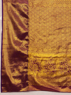 Green Pure Silk Woven Zari Design Floral Saree with Unstitched Blouse - Hiral Fashion | Grocsy