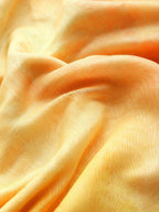 Yellow Organza Printed Tie and Dye Saree with Unstitched Blouse - Hiral Fashion | Grocsy