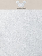 Gray Silk Blend Printed Abstract Saree with Unstitched Blouse - Hiral Fashion | Grocsy