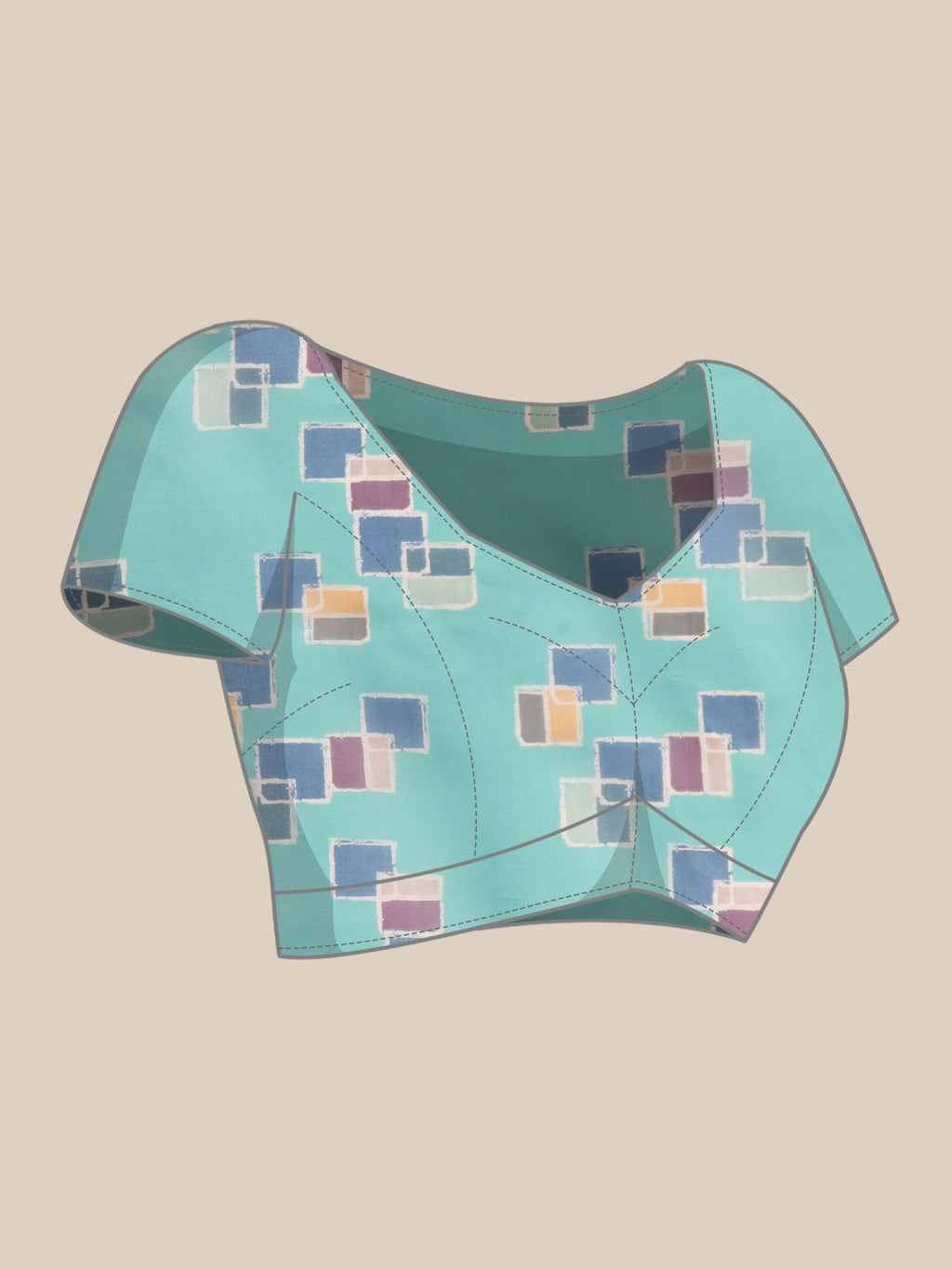 Olive Silk Blend Printed Abstract Saree with Unstitched Blouse - Hiral Fashion | Grocsy