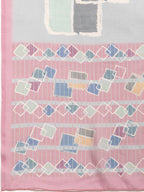 Multicolor Silk Blend Printed Abstract Saree with Unstitched Blouse - Hiral Fashion | Grocsy