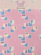 Multicolor Silk Blend Printed Abstract Saree with Unstitched Blouse - Hiral Fashion | Grocsy