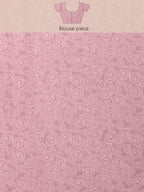 Peach Silk Blend Printed Abstract Saree with Unstitched Blouse - Hiral Fashion | Grocsy