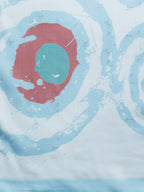 Sky Blue Silk Blend Printed Abstract Saree with Unstitched Blouse - Hiral Fashion | Grocsy