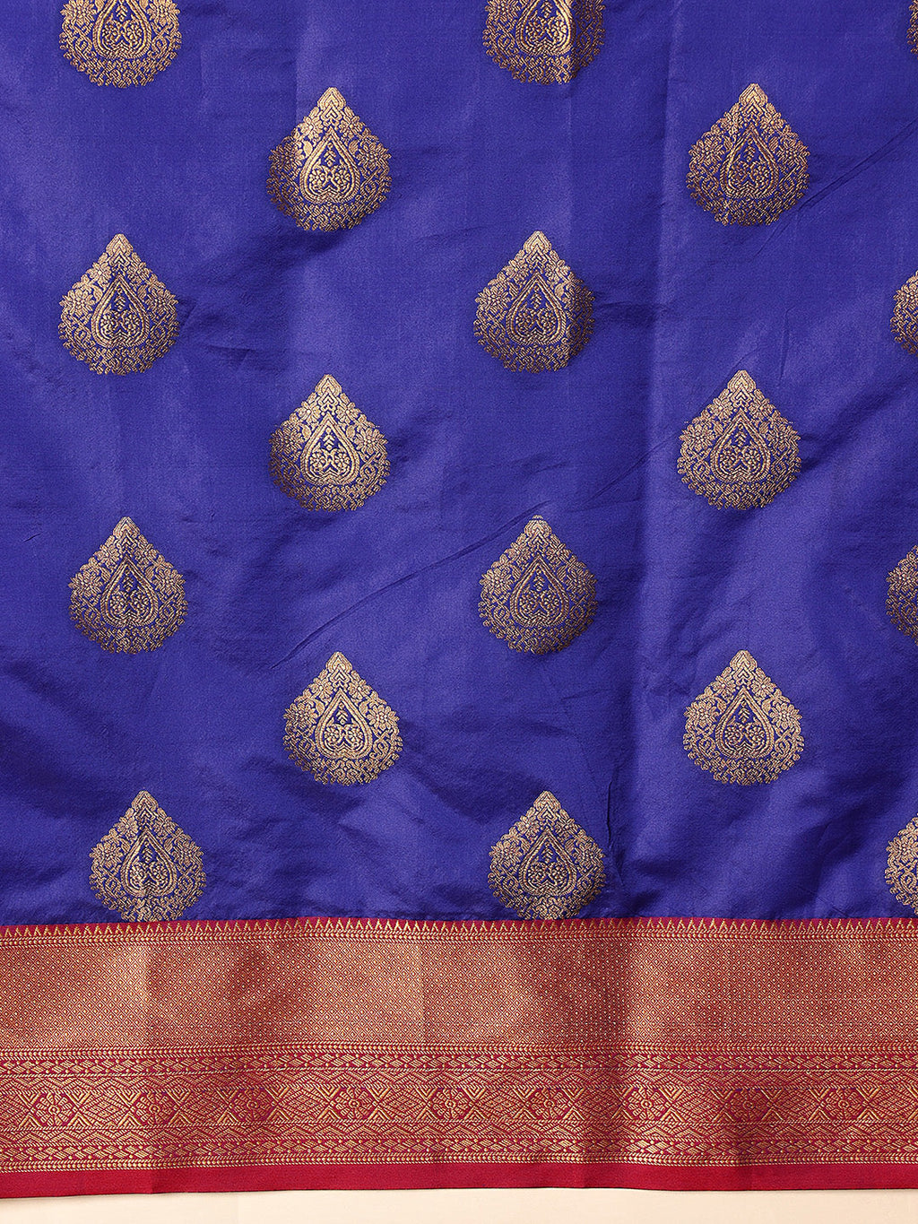 Hiral Fashion Blue Kanjeevaram Silk Woven Design Saree | Grocsy