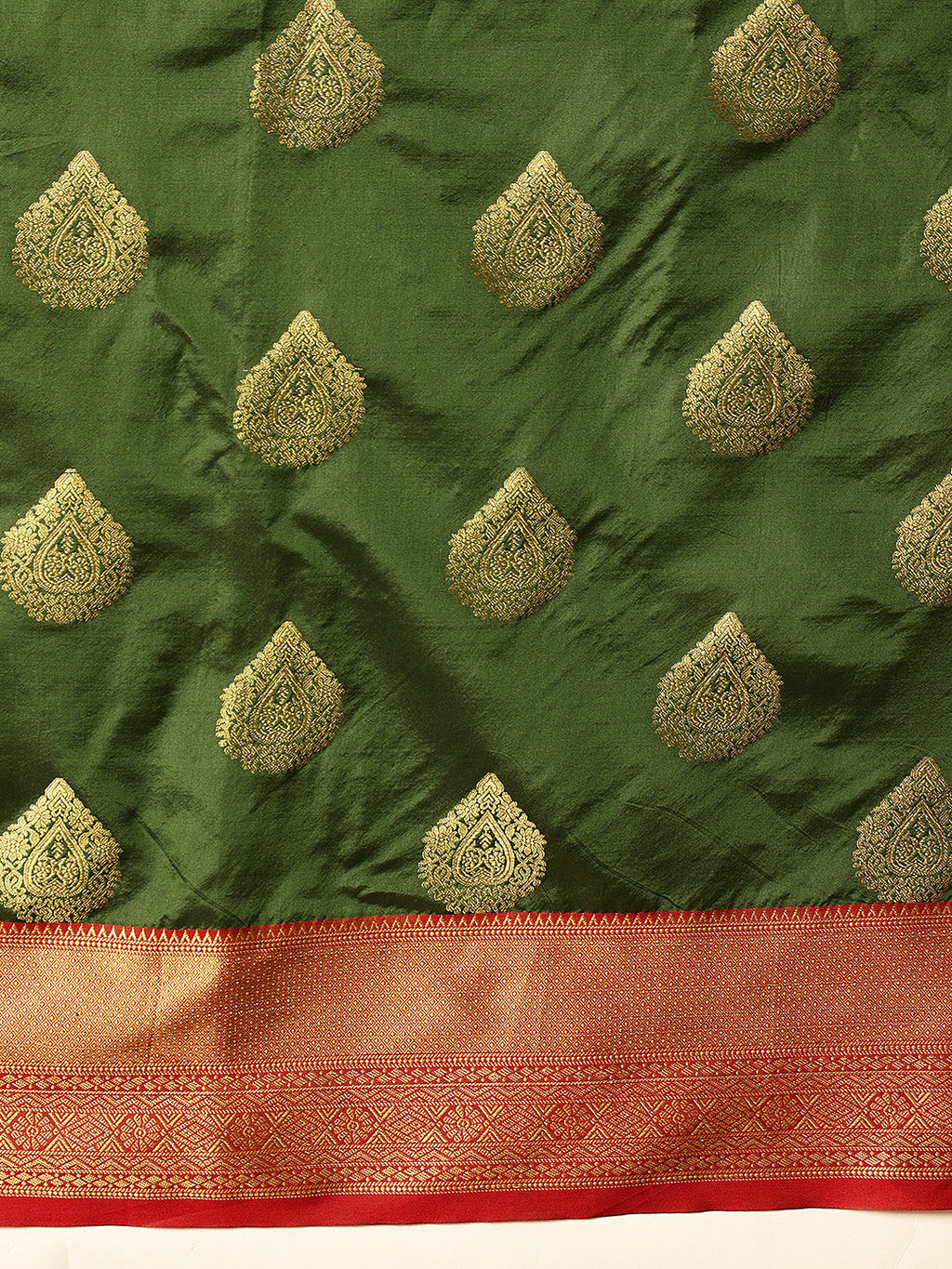 Hiral Fashion Green Kanjeevaram Silk Woven Design Saree | Grocsy