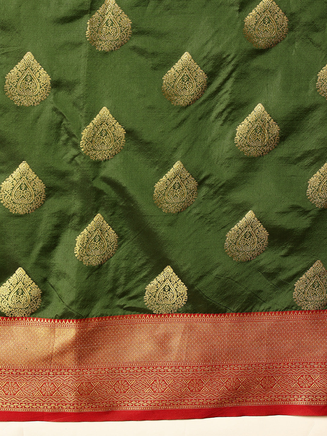 Hiral Fashion Green Kanjeevaram Silk Woven Design Saree | Grocsy