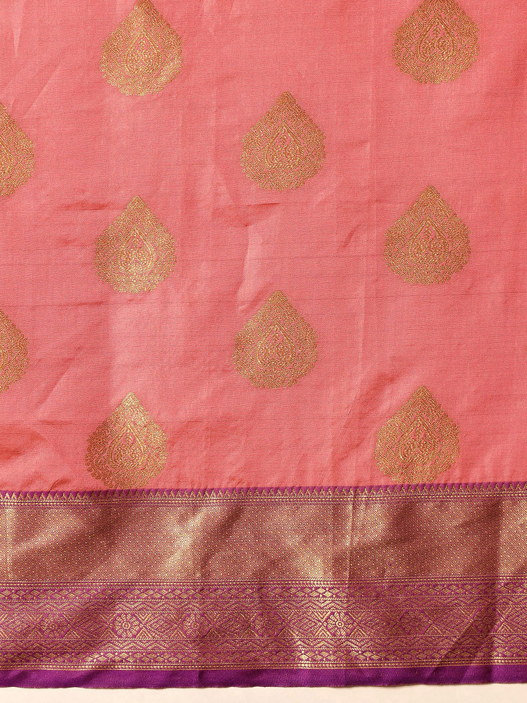 Hiral Fashion Pink Kanjeevaram Silk Woven Design Saree | Grocsy