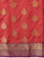 Hiral Fashion Red Kanjeevaram Silk Woven Design Saree | Grocsy