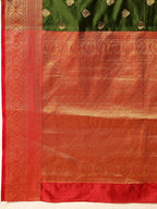 Hiral Fashion Green Kanjeevaram Silk Woven Design Saree | Grocsy
