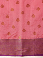 Hiral Fashion Pink Kanjeevaram Silk Woven Design Saree | Grocsy