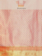 Pink Tissue Silk Woven Zari Design Floral Saree with Unstitched Blouse - Hiral Fashion | Grocsy