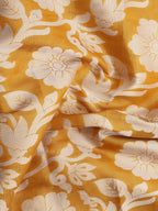 Yellow Tissue Silk Woven Zari Design Floral Saree with Unstitched Blouse - Hiral Fashion | Grocsy