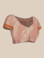 Pink Brocade Woven Zari Design Floral Saree with Unstitched Blouse - Hiral Fashion | Grocsy