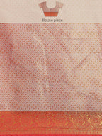 Turquoise Brocade Woven Zari Design Floral Saree with Unstitched Blouse - Hiral Fashion | Grocsy