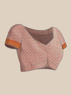 Pink Brocade Woven Zari Design Floral Saree with Unstitched Blouse - Hiral Fashion | Grocsy