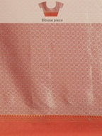 Red Brocade Woven Zari Design Floral Saree with Unstitched Blouse - Hiral Fashion | Grocsy