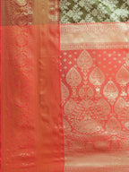 Black Art Silk Woven Zari Design Floral Saree with Unstitched Blouse - Hiral Fashion | Grocsy
