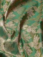 Green Art Silk Woven Zari Design Floral Saree with Unstitched Blouse - Hiral Fashion | Grocsy