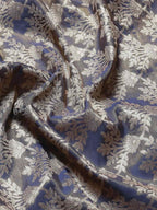 Navy Blue Art Silk Woven Zari Design Floral Saree with Unstitched Blouse - Hiral Fashion | Grocsy
