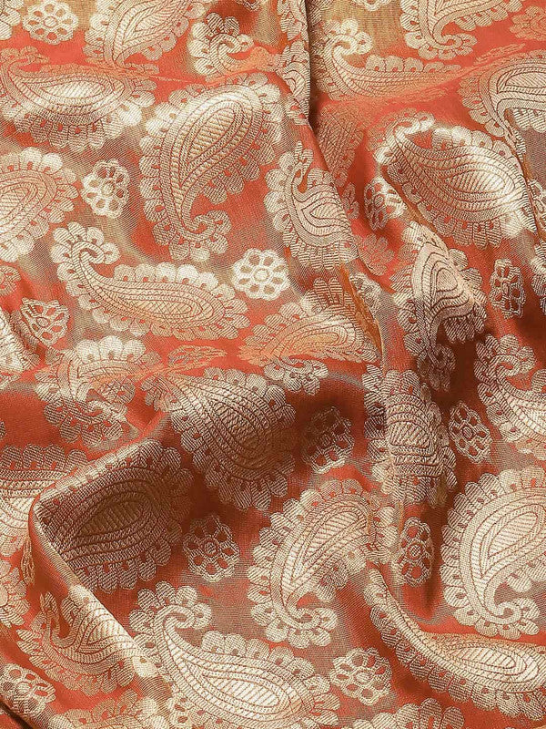 Yellow Art Silk Woven Zari Design Floral Saree with Unstitched Blouse - Hiral Fashion | Grocsy