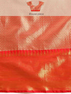 Purple Brocade Woven Zari Design Ethnic Motifs Saree with Unstitched Blouse - Hiral Fashion | Grocsy