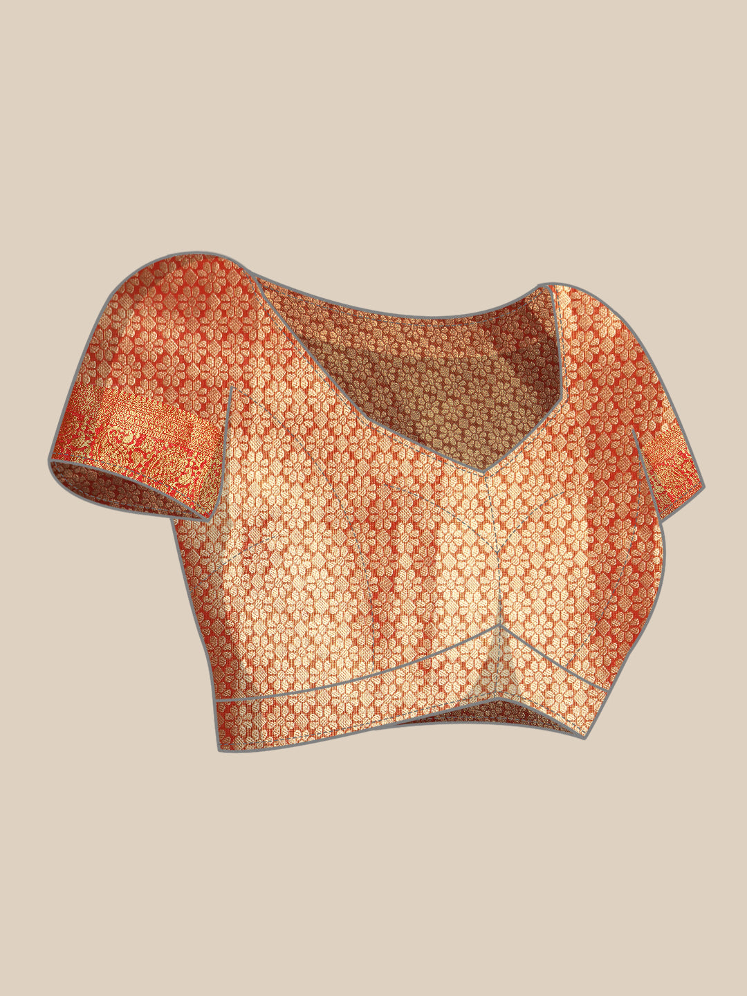 Pink Brocade Woven Zari Design Striped Saree with Unstitched Blouse - Hiral Fashion | Grocsy