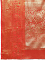 Purple Brocade Woven Zari Design Striped Saree with Unstitched Blouse - Hiral Fashion | Grocsy