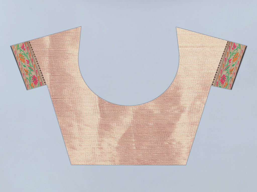 Hiral Fashion Pink Banarasi Art Silk Woven Design Saree | Grocsy