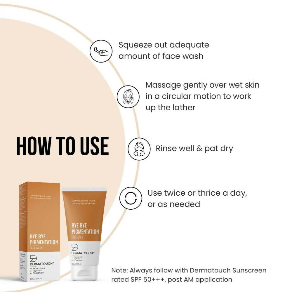 Dermatouch Bye Bye Pigmentation Face Wash | Grocsy