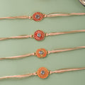 trueBrowns X Voylla Set Of 4 Designer Rakhi With Roli Chaawal Pack | Grocsy