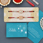 trueBrowns X Voylla Set of 2 Meenakari Kundan Embellished Rakhi | Grocsy