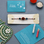 trueBrowns X Voylla Evil Eye Beaded Rakhi Embellished With Rudraksha | Grocsy